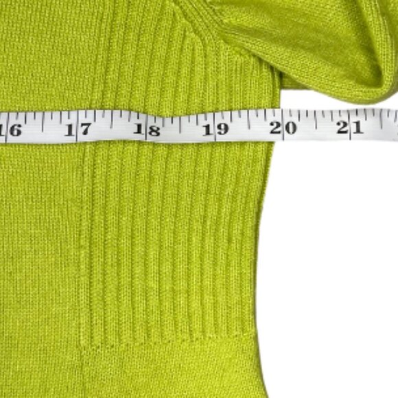 New York & Company Lime Green Knit Hooded Long Sleeve Mini Dress Plus Size XL - Picture 9 of 10